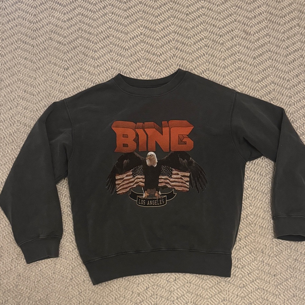 Anine Bing Los Angeles Eagle Graphic Crewneck Sweatshirt